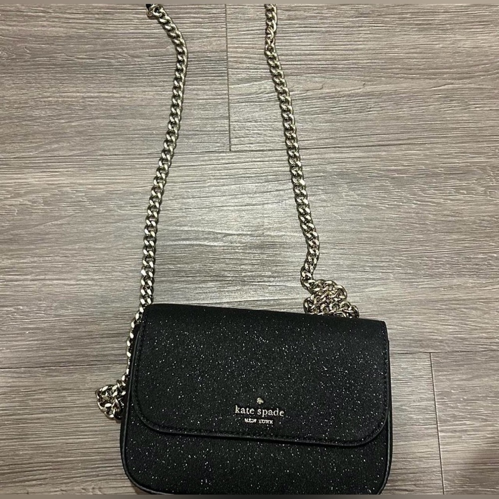 Kate Spade✨🖤🩶Black Mini Sparkle Crossbody Bag